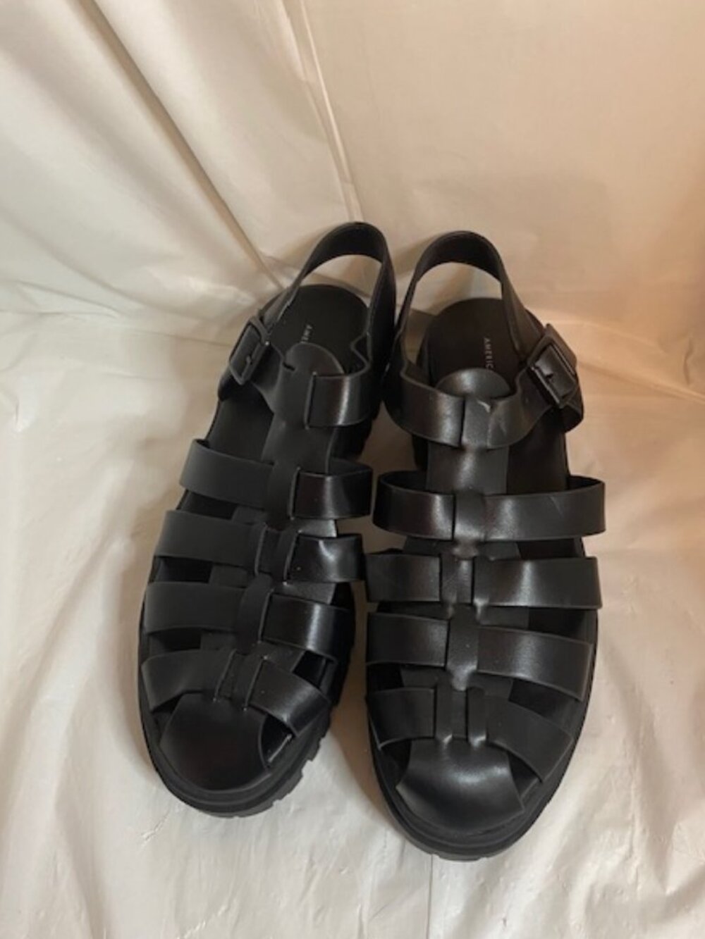 American Eagle Outfitters Black Fisherman Sandals, Women's size 8